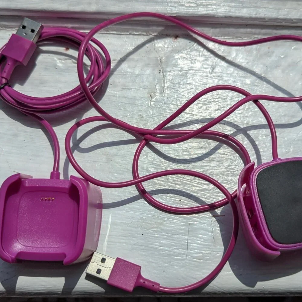 Versa 2 by FitTurn 2 Pack Hot Pink Charging Set